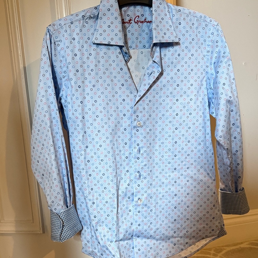 Robert Graham Light Blue Geometric Shirt